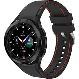 Ремінець для Samsung Galaxy Watch 4 Classic 46mm - чорно-червоний ширина кріплення 20мм силікон розмір L Watchbands RLine (WB00S4GALAXYRLINE4CLASSIC446)