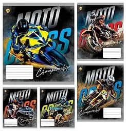 Тетради ученические 36 листов клетка Тверда ТЕ41403 Мотокрос КВ3, 20 шт. в упаковке