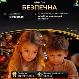 Гірлянда Роса нитка 1000 LED довжина 100 м з пультом від мережі зелена, мультиколор GarlandoPro 1000L100MGML - мініатюра 15