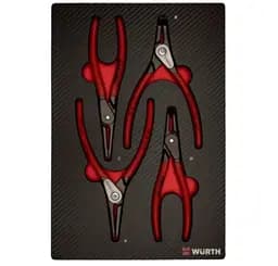 Набор съемников для стопорных колец Wurth в ложементе 4 предмета (0965905602)