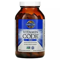 Мультивітаміни для чоловіків з цілісних продуктів Garden of Life Vitamin Code Whole Food Multivitamin for Men 240 вегетаріанських капсул