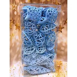 Набір підвісок легкі блискучі 40 шт Голубий