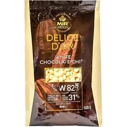 Шоколад білий Delice D'or W825, 31% калети 0.5 кг