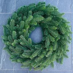Вінок різдвяний хвойний Hvoya Lux литий зелений 70 см
