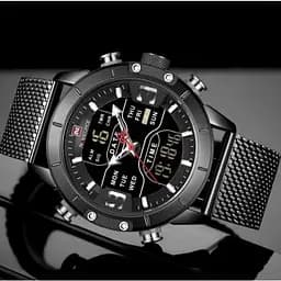 Чоловічий наручний годинник Naviforce Tesla Black NF9153 - мініатюра 3