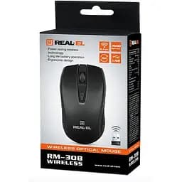 Комп'ютерна мишка Real-El RM-308 Wireless Black (EL123200033) - мініатюра 9
