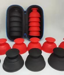 Силіконові масажні банки Rockpods 10 штук (Чорні та червоні)