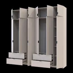 Розпашна Шафа для одягу Doros Лукас Кашемір 3+3 ДСП 240х50х240 (42005108) - мініатюра 2