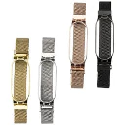 Ремешок для фитнес-браслета Grand для Xiaomi Mi Band 3/4/5 Milanese Loop золотистый