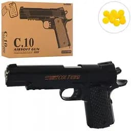 Пістолет на кульках. Дитячий металевий пістолет C10