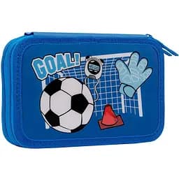 Пенал жесткий 1 Вересня HP-01 Football, 13х21х4 см, синий (532985)