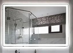 Дзеркало Dusel DE-M3051 70x90 Сенсорне включення + підігрів + годинник / темп, Білий