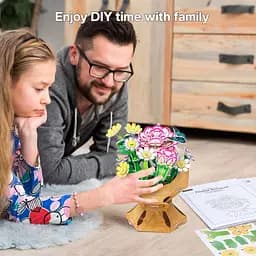 Тривимірна головоломка-конструктор Cubic Fun Flower Bouquet Carnation Букет квітів Гвоздики (W3300h) - мініатюра 6