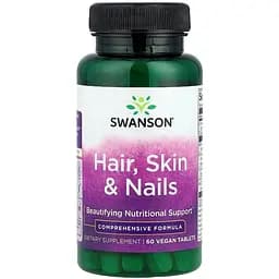 Комплекс для підтримки краси Swanson Hair Skin Nails 60 таблеток
