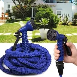 Шланг для поливу садовий Workpro Magic Hose 15 м, Шланг-Xhose, що розтягується, для саду та городу з розпилювачем (синій / зелений )  - мініатюра 9