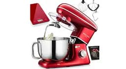 Кухонний комбайн Mozano професійний тістоміс Kitchen Machine 2300 Вт чаша 6,2 л Red Кулінарна книга в подарунок - мініатюра 9