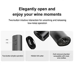 Штопор Xiaomi Mijia Electric Red Wine Bottle Opener (KGJ001T) - мініатюра 3