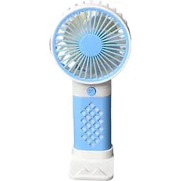 Дитячий портативний USB-вентилятор з підставкою під телефон блакитний (Х31)