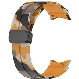 Ремінець для Samsung Galaxy Watch 4 44mm - жовто-чорний ширина кріплення 20мм силікон Watchbands Cls-color (W30-6WB10289017)