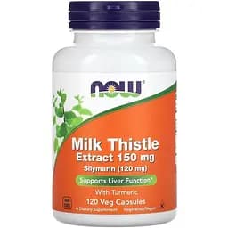 Натуральна добавка NOW Silymarin Milk Thistle 150 mg, 120 вегакапсул