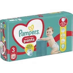 Підгузки-трусики Pampers Active Baby Pants Розмір 3 (6-11 кг) 62 шт. - мініатюра 2