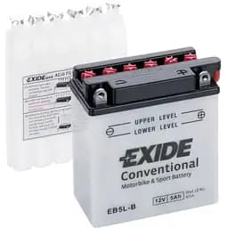 Акумулятор Мото Exide  Conventional 5Ah Ев (-/+) (65EN) (120х60х130) EB5L-B