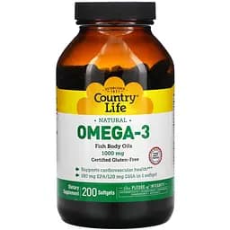 Омега 3 Country Life 1000 мг 200 капсул