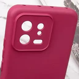 Чохол TPU GETMAN Liquid Silk Full Camera для Xiaomi 13 Бордовий / Marsala - мініатюра 7