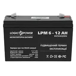 Акумуляторна батарея для ДБЖ LogicPower AGM 6 V / 12 А*ч (LP4159)