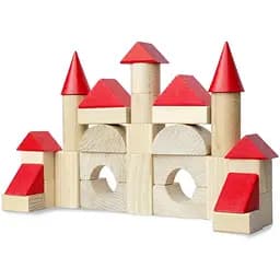Деревянный конструктор Красные колья Igroteco 900743 31 деталь