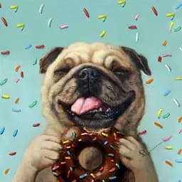 Картина постер на полотні BrushMe Pugalicious II