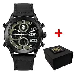 Часы Awarder 017 Тризуб срібло Black