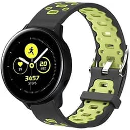 Спортивний ремінець Primo Perfor Classic для годинника Samsung Galaxy Watch Active/Active 2 Black Green