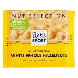 Білий шоколад Ritter Sport з цілими лісовими горіхами 100 г (686643)