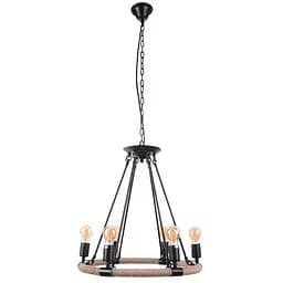 Люстра Brille лофт подвесная свеча E27 60W BK (BL-324S/6)