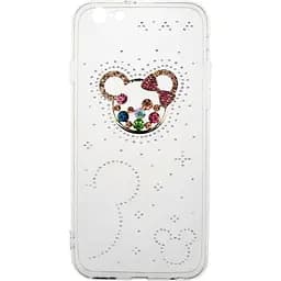 Чохол-накладка Toto TPU case with stones iPhone 6/6S Mouse Transparent