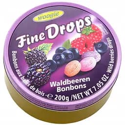 Цукерки льодяники Woogie Fine Drops з ароматом лісових ягід 200 г 