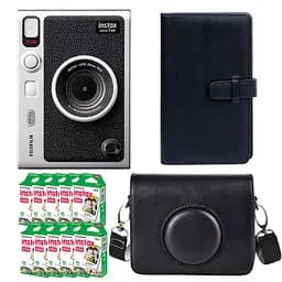 Подарунковий набір камера Fujifilm Instax Mini EVO, Фотопапір 100 шт, Чохол, Фотоальбом 108 фото Чорний