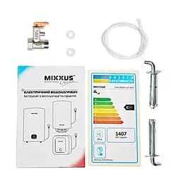 Водонагрівач "Плоский" Mixxus EWH-10080 Flat Dry накопичувальний 80 л сухий тен 2 kW WH0598 - мініатюра 2
