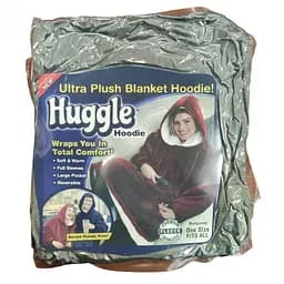 Толстовка-плед з капюшоном Huggle Hoodie Ultra Plush Blanket | Плюшева кофта | Плед із рукавами Oversize СІРИЙ - мініатюра 4