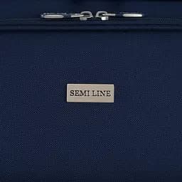 Валіза Semi Line 20 дюймів (S) ручна поклажа на 2 колесах поліестер 600D захищені колеса +2 кишені об'єм 34 л синій - мініатюра 7