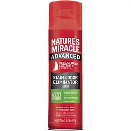 Средство 8in1 для устранения пятен и запахов Nature`s Miracle Advanced Cat S&O Foam, с усиленной формулой, 518 мл