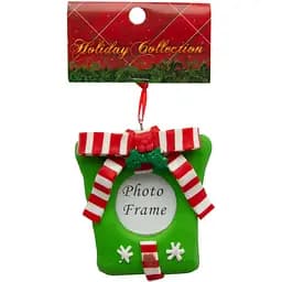 Новорічна ялинкова іграшка фоторамка гумова Sun Fai 9.5 см полірезин в асортименті (001545-8)