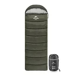 Спальник з капюшоном Naturehike U150 NH20MSD07, (11°C), правий, зелений - мініатюра 2
