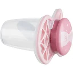 Пустушка Nuvita 7064 Air55 Cool ортодонтична 0m+ BE HAPPY кольору рожевий кварц NV7064RQ