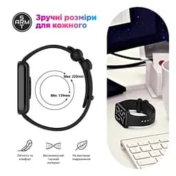 Силіконовий ремінець для фітнес браслетів Xiaomi Mi Band 8 Pro/9 Pro Redmi Watch 4/5, Silicone, dark green, зі зручною застібкою, на фітнес трекер та смарт годинник, ArmorStandart (ARM73970) - мініатюра 6