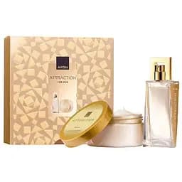 Подарунковий набір Avon Attraction для Неї у подарунковій упаковці (edp/50ml + b/lot/200ml) (158511229)
