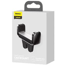 Автомобільний тримач Baseus Steel Cannon Air Outlet Car Mount SUGP-0S Silver - мініатюра 2