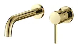 Смеситель для раковины VBI Milano Long gold скрытого монтажа VBI-050103GL Золотой