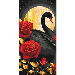 Картина по номерам Art Craft Черный лебедь с металлизированными красками 40x80 см (11588-AC)